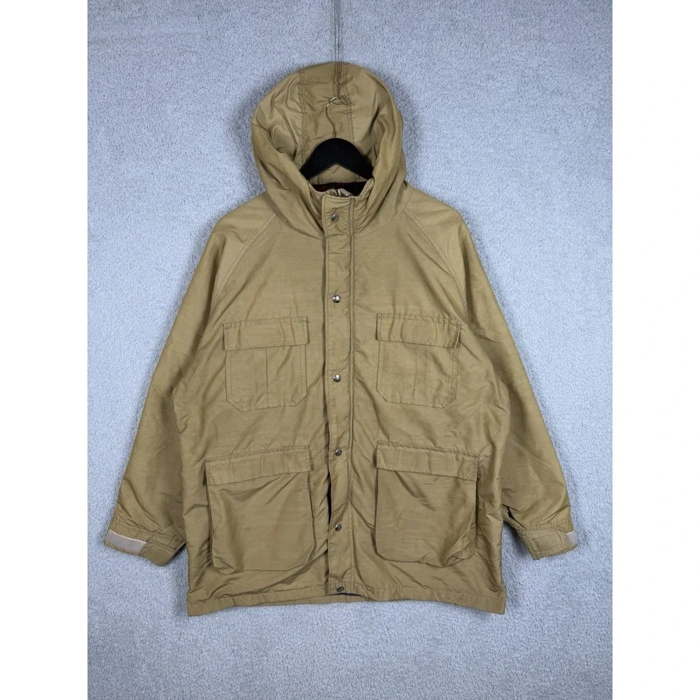 Vintage Woolrich Mountain Parka 80s/90s Plaid Lined‎ Hooded Jacket Made USA